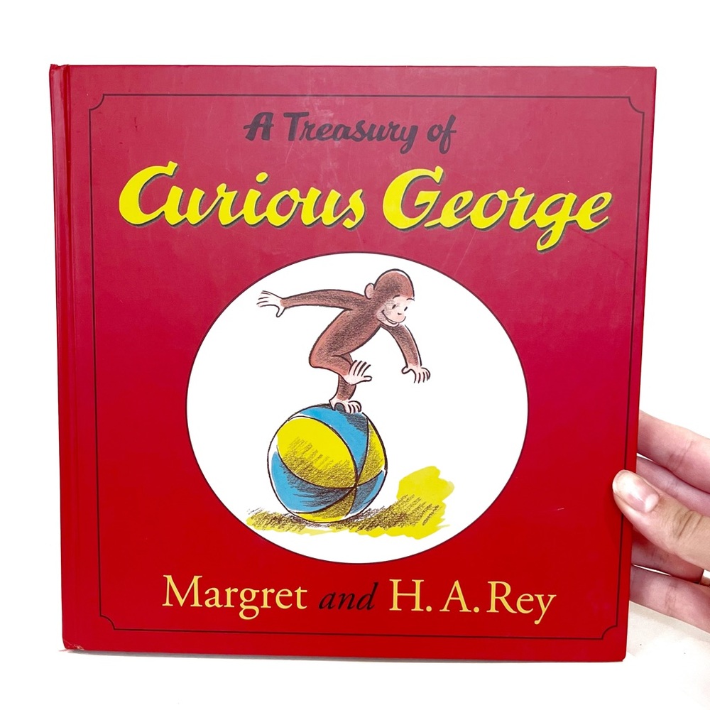 A Treasury of Curious George Large Hardcover Story Picture Book Monkey 2004 Red